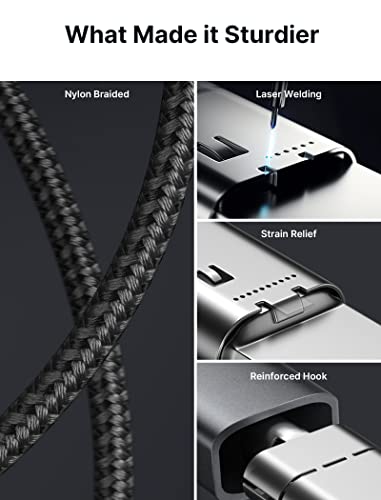 JSAUX 100W USB C to USB C Cable [2-Pack 6.6FT], PD Fast Charging, Grey - color: Grey, size: 6.6ft+6.6ft