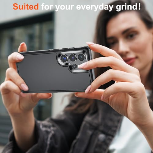 zapica Designed for Samsung Galaxy S24 Ultra Case, Black | Dual Layer Structure Design, Military Grade Drop Protection, Heavy Duty Shockproof Non-Slip Phone Cover - color: Black, size: Samsung Galaxy S24 Ultra 6.8''