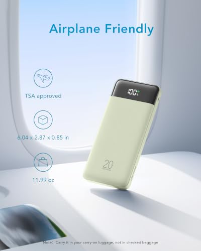 charmast Portable Charger Built-in Cables, 20000mAh Power Bank 6-Output | Travel Fast Charging Battery Pack for iPhone 17/16/15 Samsung Android, Flight-Approved, Multi-Device, USB-C & USB-A, LED % - color: MGreen