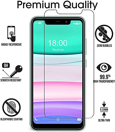 2 Pack Tempered Glass Screen Protector for Foxx FOXXD A65L, HD Clear Anti-Fingerprint, Bubble Free Scratch Resistant, Case Friendly Shatterproof Protective Glass Film