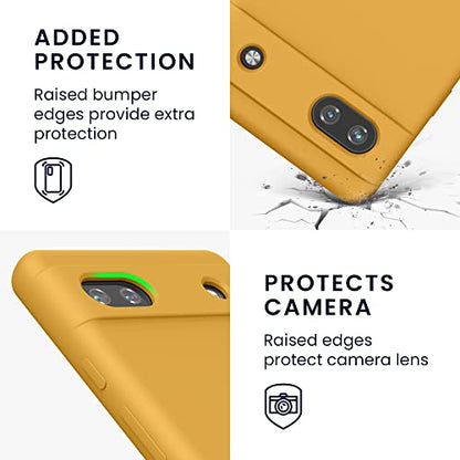 kwmobile Case Compatible with Google Pixel 6a Case - TPU Silicone Phone Cover with Soft Finish - Mango - color: Mango, size: Pixel 6a