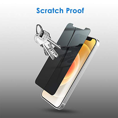JETech Privacy Screen Protector for iPhone 12/12 Pro, 2-Pack - size: iPhone 12/12 Pro