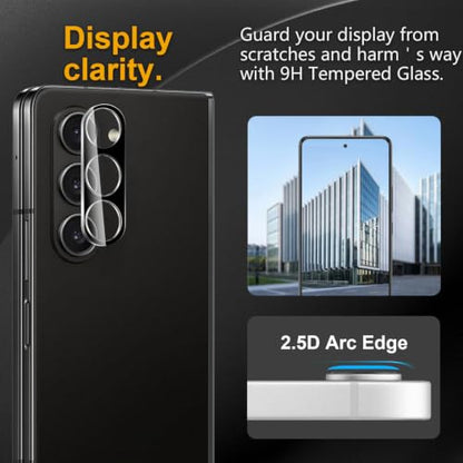 3 Pack Camera Lens Protector for Samsung Galaxy Z Fold 5 - size: Galaxy Z Fold 5
