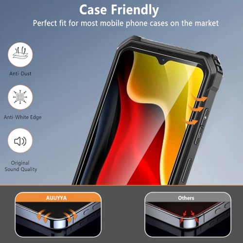 3 Pack for Blackview BV4800 SE Screen Protector Tempered Glass, Military Grade Shatterproof, 9H Hardness, Fingerprint Unlock, Bubble Free, AUUYYA Anti Scratch Protection Film for Blackview BV4800 SE, Case Friendly - size: Blackview BV4800 SE