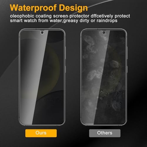 2 Pack Privacy Screen Protector for Samsung Galaxy S24 5G/S25 5G, Anti Spy Tempered Glass 9H Hardness, Black Protector Anti Spy, Bubble Free, Anti-Scratch - size: Galaxy S24 FK2