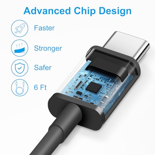 iPhone 17 16 15 Charger Fast Charging 6FT - 20W USB C Charger Block - color: Black, size: 6FT