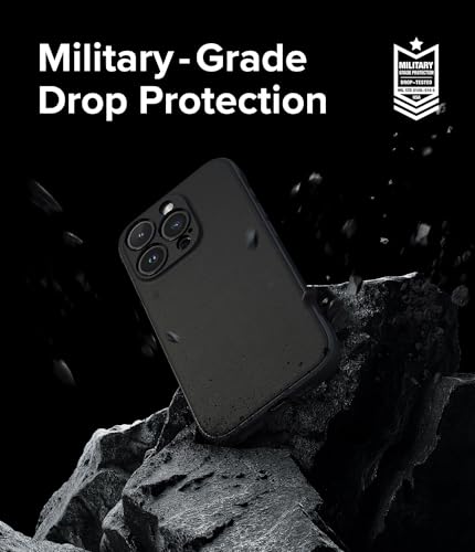 Ringke Onyx for iPhone 15 Pro Case, [Compatible with MagSafe] Oil & Dirt Resistant, Individual Lens Covers for Cameras, Non-Slip Enhanced Grip Lightweight Cover - Magnetic Black | Compatible with MagSafe, Anti-Fingerprint Texture, Slim & Lightweight Desig