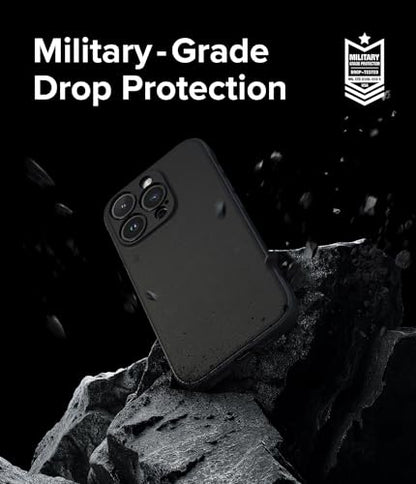 Ringke Onyx for iPhone 15 Pro Case, [Compatible with MagSafe] Oil & Dirt Resistant, Individual Lens Covers for Cameras, Non-Slip Enhanced Grip Lightweight Cover - Magnetic Black | Compatible with MagSafe, Anti-Fingerprint Texture, Slim & Lightweight Desig