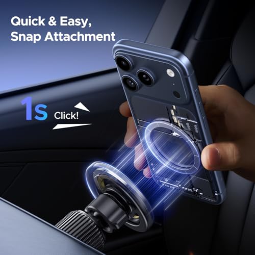 UGREEN Car Phone Mount for Magsafe Air Vent Car Mount Magnetic Phone Holder Compatible with iPhone 17 16 15 14 13 12 Pro Max, Strongest Magnet Black - color: Black