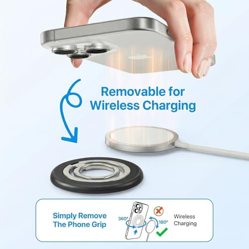 Magsafe Phone Grip, 360° Phone Magnetic Ring Holder Kickstand