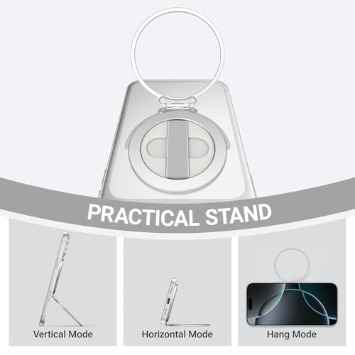 Grat 4 for Magsafe Magnetic Phone Grip Stand, Silver - color: Silver