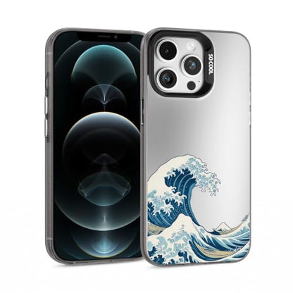 for iPhone 12 Pro Max Case, TPU, Drop Protection, Waves | Matte Silver Back, Shockproof, Fade-resistant, Anti-yellow, Lens Protection, Precise Cutout, Slim grip, Waves - color: Waves, size: iPhone 12 Pro Max