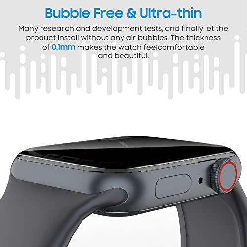 UniqueMe 8 Pack for Apple Watch Privacy Series 9/8/7 Screen Protector 41mm - size: 41mm