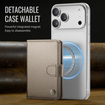 for Magsafe Magnetic Phone Wallet Card Holder, Elegant Titanium - color: Elegant Titanium