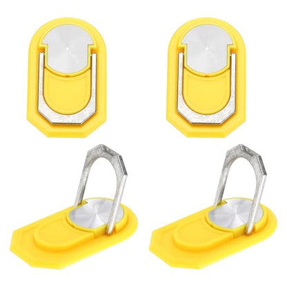 PATIKIL 2PCS Phone Ring Holder, Cellphone Ring Holder Finger Grip Stand 360 Rotation with Adhesive Backing Kickstand for Back of Phone Tablet Car Mount, Yellow - color: Yellow