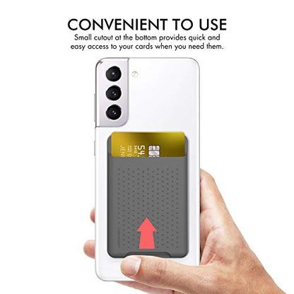 AHASTYLE Card Holder for Back of All iPhone Series - color: A- Deep Grey