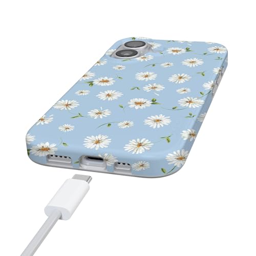 Casely iPhone 17 Case | Daisy Daydream | Baby Blue Floral | Compatible with MagSafe | Classic Ultra Slim Design - color: Daisy Daydream | Baby Blue Floral