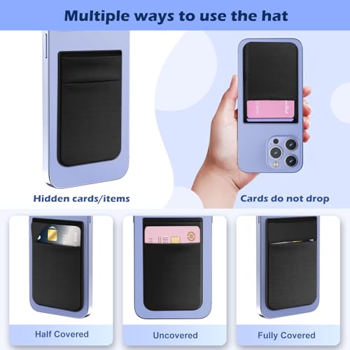 CloudValley Magnetic Wallet Compatible with MagSafe for iPhone 17/16/15/14/13/12 Series, 5 Card Stick on Back of Phone Credit Cards& ID Card Cell Phone Card Holder for Phone Case with Mag-Safe, Black - color: Black