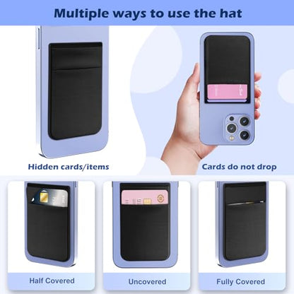 CloudValley Magnetic Wallet Compatible with MagSafe for iPhone 17/16/15/14/13/12 Series, 5 Card Stick on Back of Phone Credit Cards& ID Card Cell Phone Card Holder for Phone Case with Mag-Safe, Black - color: Black