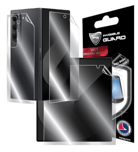 IPG For Samsung Galaxy Hydrogel Screen Protector Invisible Touch Screen Sensitive Ultra HD Clear Film Anti Scratch Skin Guard - Smooth / Self-Healing / Bubble -Free Screen & Back (Z Fold Special Edition (Internal - External Screen - Back))