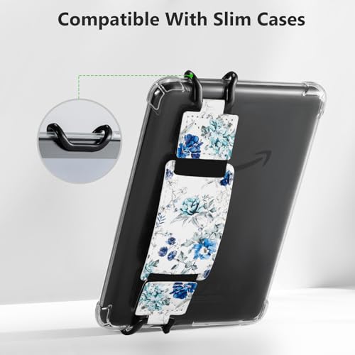 CoBak Secure Hand Strap for Ebook Reader - Versatile and Lightweight - color: Blue Bloom Symphony-1 Pack