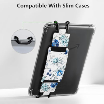 CoBak Secure Hand Strap for Ebook Reader - Versatile and Lightweight - color: Blue Bloom Symphony-1 Pack