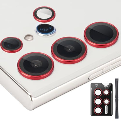 Camera Lens Protector for Samsung Galaxy S24 Ultra, Red - color: Red