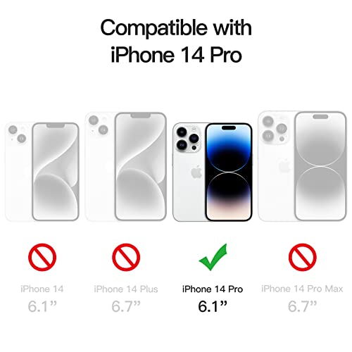 JETech Screen Protector for iPhone 14 Pro, 3-Pack | 9H Tempered Glass, Full Coverage, Scratch Resistant, HD Clear, Case-Friendly - size: iPhone 14 Pro