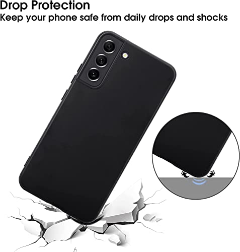 LRK Ultra Thin Black Case Compatible with Samsung Galaxy S22 Plus: Slim, Soft, and Flexible (NOT Hard) [Matte Finish] Protective Black Phone Cover - Matte Black - size: Samsung Galaxy S22 Plus