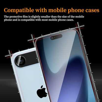3+3 Pack Privacy Screen Protector for iPhone 17 Air，3 Anti-Spy Tempered Glass Film+3 Camera Lens Protector, Anti-Scratch, 9H Hardness，Compatible phone cases，High definition