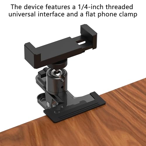 Metal holder Clip Clamp Mount 360 Degree Rotation 1/4 inch Screw for iPhone 16 15 14 13 12 series Samsung Oneplus Xiaomi Cell Phones and Arlo/Blink/Eufycam/Wyze/Nest/reolink/Tapo camera series