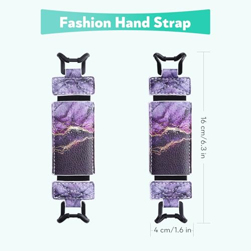 Secure Hand Strap for Kindle and Tablet - High Elasticity Finger Grip Holder Accessories for 6-8 Inches E-Book Tablet. - color: Purple Marble