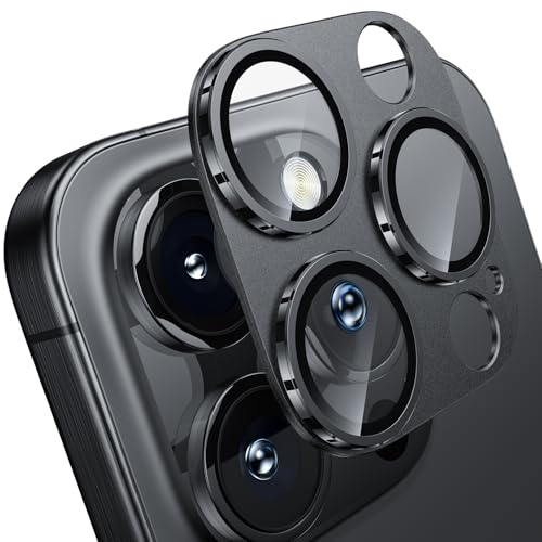 WSKEN for iPhone 16 Pro/iPhone 16 Pro Max Camera Lens Protector - Matte - color: Black Titanium
