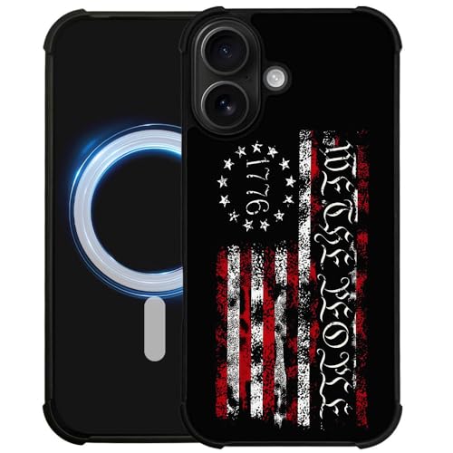 case for iPhone 17,Compatible with Magsafe,All-Round Protection Shockproof Anti-Scratches TPU Case Cover-Classic American Flag 1776 We The People - color: Classic American Flag 1776 we the people, size: IPhone 17