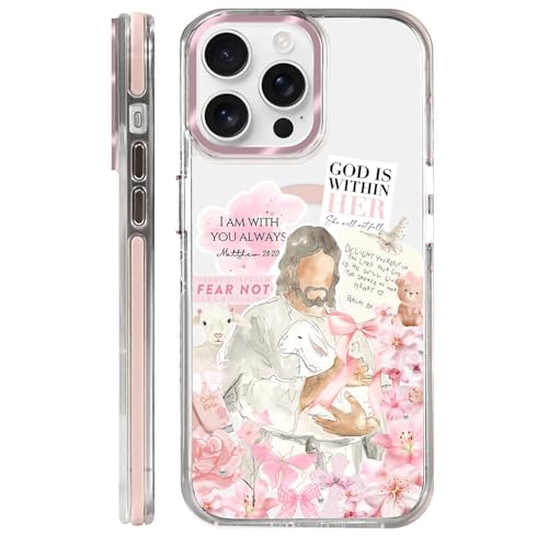 Clear Case for iPhone 14 Pro Max, [Magnetic Charging Compatible][Military-Grade Protection][Anti-Yellowing] Shockproof Slim Magnetic Phone Case for iPhone 14 Pro Max, A Pink Jesus - color: A Pink Jesus, size: Iphone 14 Pro Max