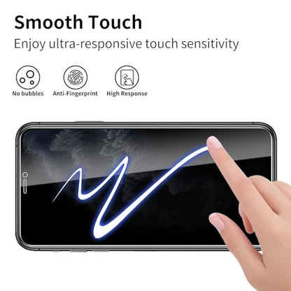 3 Pack Privacy Screen Protector for iPhone 11 Pro/iPhone Xs/iPhone X, 9H Hardness Double Shatterproof Anti-Spy Tempered Glass Film, Easy Installation - size: iPhone 11 Pro/iPhone Xs/iPhone X