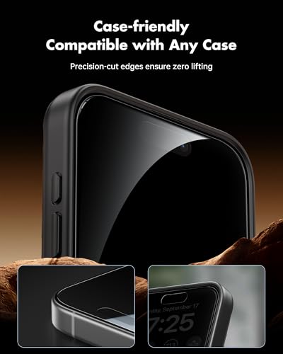 UNBREAKcable Privacy Screen Protector for iPhone 16 Plus - 3 Pack - size: iPhone 16 Plus