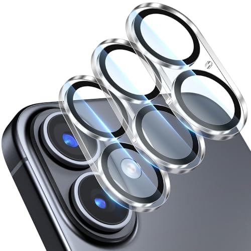 [3 Pack Camera Lens Protector For iPhone 16 6.1-Inch and iPhone 16 Plus 6.7-Inch,9H Tempered Glass,Anti-Scratch,Case Friendly,Night Circle,No-Bubble HD Clarity,Full Cover - size: iPhone 16/16 Plus