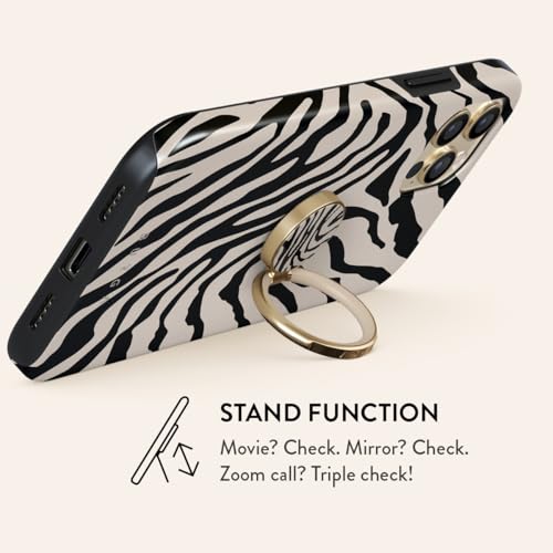 BURGA Cell Phone Ring, Holder Grip and Stand - Finger Phone Grip for Back of Smartphone Case, Kickstand 360 Rotation, Universal Ring for iPhone Samsung Galaxy Huawei Google Pixel, Stylish Accessories - color: Imperial, style: Gold