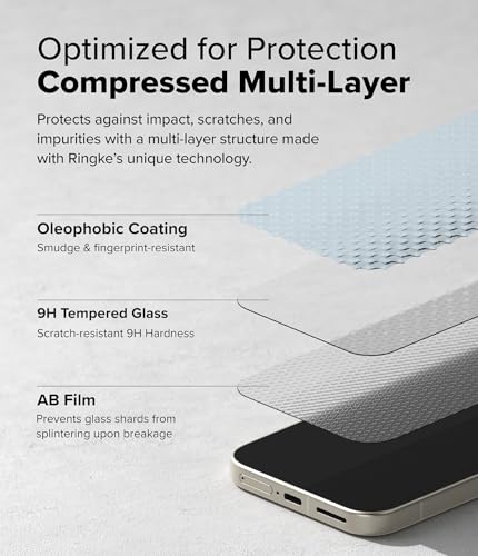 Ringke for Google Pixel 9a Screen Protector [Easy Slide, 2 Pack] | Easy Installation with Alignment Tool, Case Friendly Premium 9H Hardness Tempered Glass - size: Pixel 9a