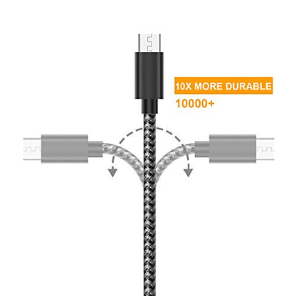 Micro USB Cable Android Charger [6-Pack 5ft] Nylon Braided Fast Sync&Charging Cord for Android, Samsung, Nexus, LG, HTC, Nokia, Sony, and More