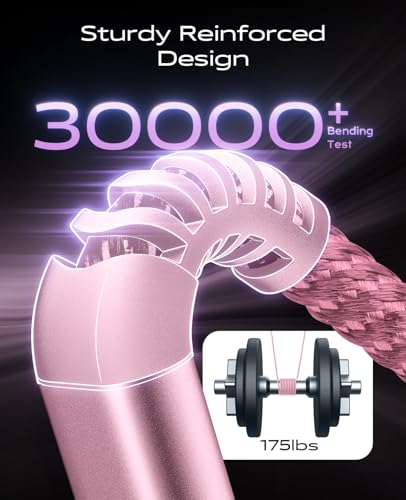 USB C to USB C Cable 2Pack 10FT 90 Degree, 60W PD Fast Charging Right Angle - color: Pink, size: 6FT, style: USB C to USB C