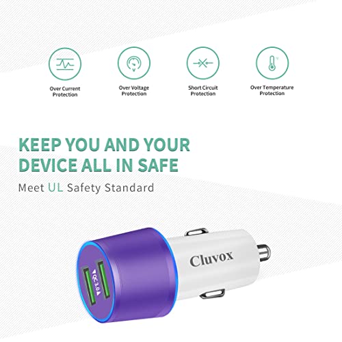 36W Rapid USB Car Charger for Samsung Galaxy S26/S25/A57/A56/A37/A36-Purple - color: Purple, size: 3.3ft cable