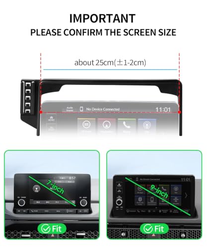 Car Phone Holder for Honda CR-V/HR-V/CRV 2023-2026 Accessories, 7/9" Screen - size: for 23-26 CR-V & 23-26 HR-V (7/9 inch screen only)