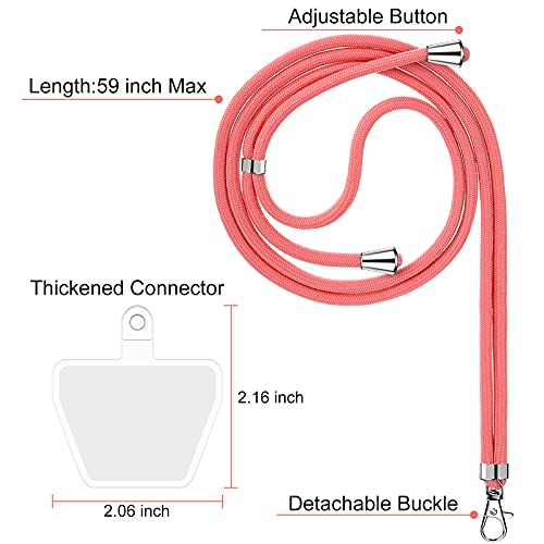 Weewooday 4 Pcs Phone Lanyard Crossbody Phone Strap, Red Color Series - color: Red Color Series