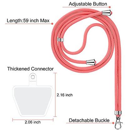 Weewooday 4 Pcs Phone Lanyard Crossbody Phone Strap, Red Color Series - color: Red Color Series