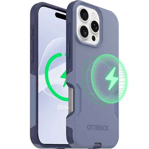 OtterBox iPhone 16 Pro Max – Commuter Series MagSafe Case - Denver Dusk | 3X Military Drop Protection - Dual-Layer Design - Pocket-Friendly - Raised Edges - Port Covers - Non-Retail Packaging - color: Denver Dusk Purple