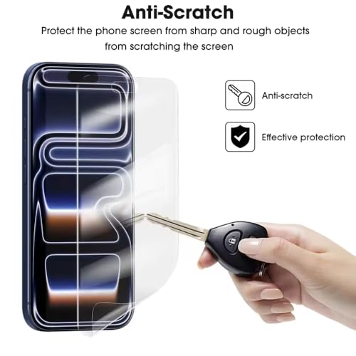 High Sensitivity Hydrogel Screen Protector for iPhone 17 Air, 2 Pieces Upgraded Transparent Soft TPU Protective Film (NOT Tempered Glass) [Clear HD] - color: iPhone 17 Air