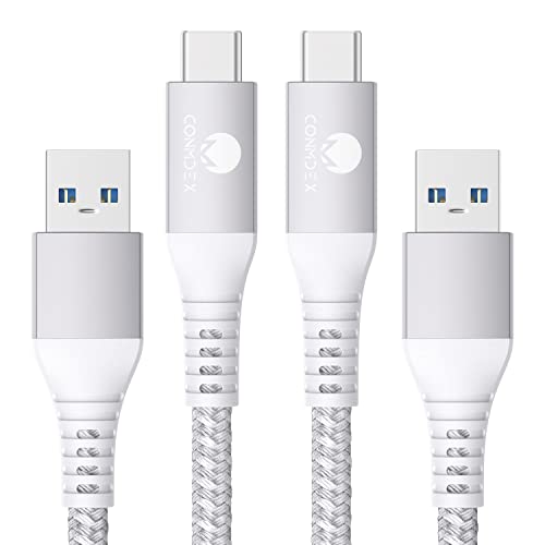 CONMDEX Android Auto USB Cable [3ft, 2Pack] 10Gbps, 3A Fast Charging - color: White, size: 3ft+3ft, style: 2Pack
