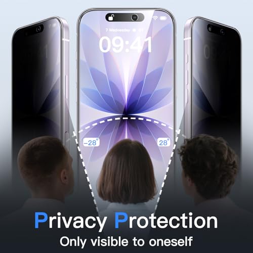 JETech Privacy Screen Protector for iPhone 17, 2-Pack - size: iPhone 17